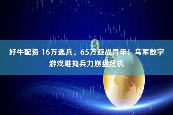 好牛配资 16万逃兵、65万避战青年！乌军数字游戏难掩兵力崩盘危机